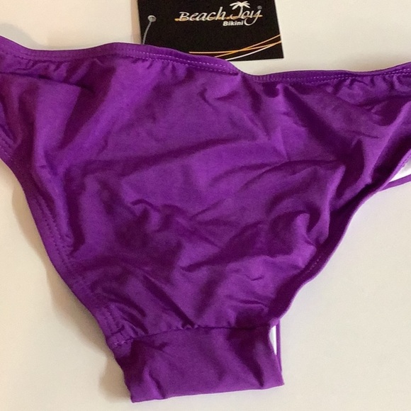 Beach Joy Size Small Purple Bikini Bottom With Large Metal Buckle. New With Tags - Picture 3 of 5